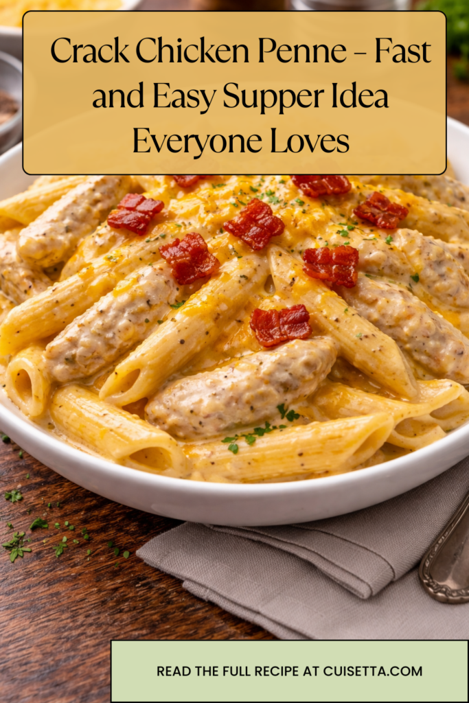 Crack Chicken Penne – Fast and Easy Supper Idea Everyone Loves