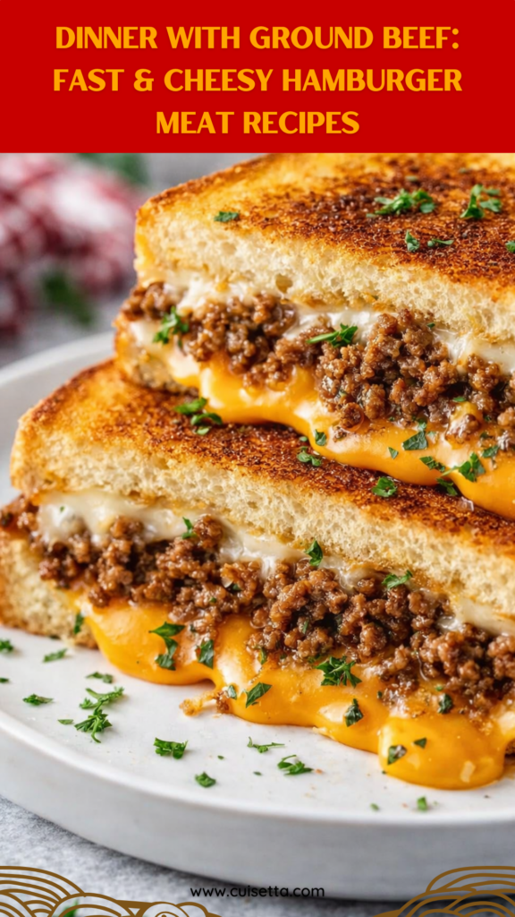 Close-up of cheesy ground beef meal with melted topping, served hot for a comforting dish. This Melt Recipe is ideal for a Hearty Lunch or dinner. A great example of Hamburger Meat Recipes, it works well for Dinner With Ground Beef. Included in Fun Easy Recipes and Beef Recipes For Dinner, it’s a satisfying Beef Dinner and part of popular Ground Beef Recipes and everyday Meat Recipes.