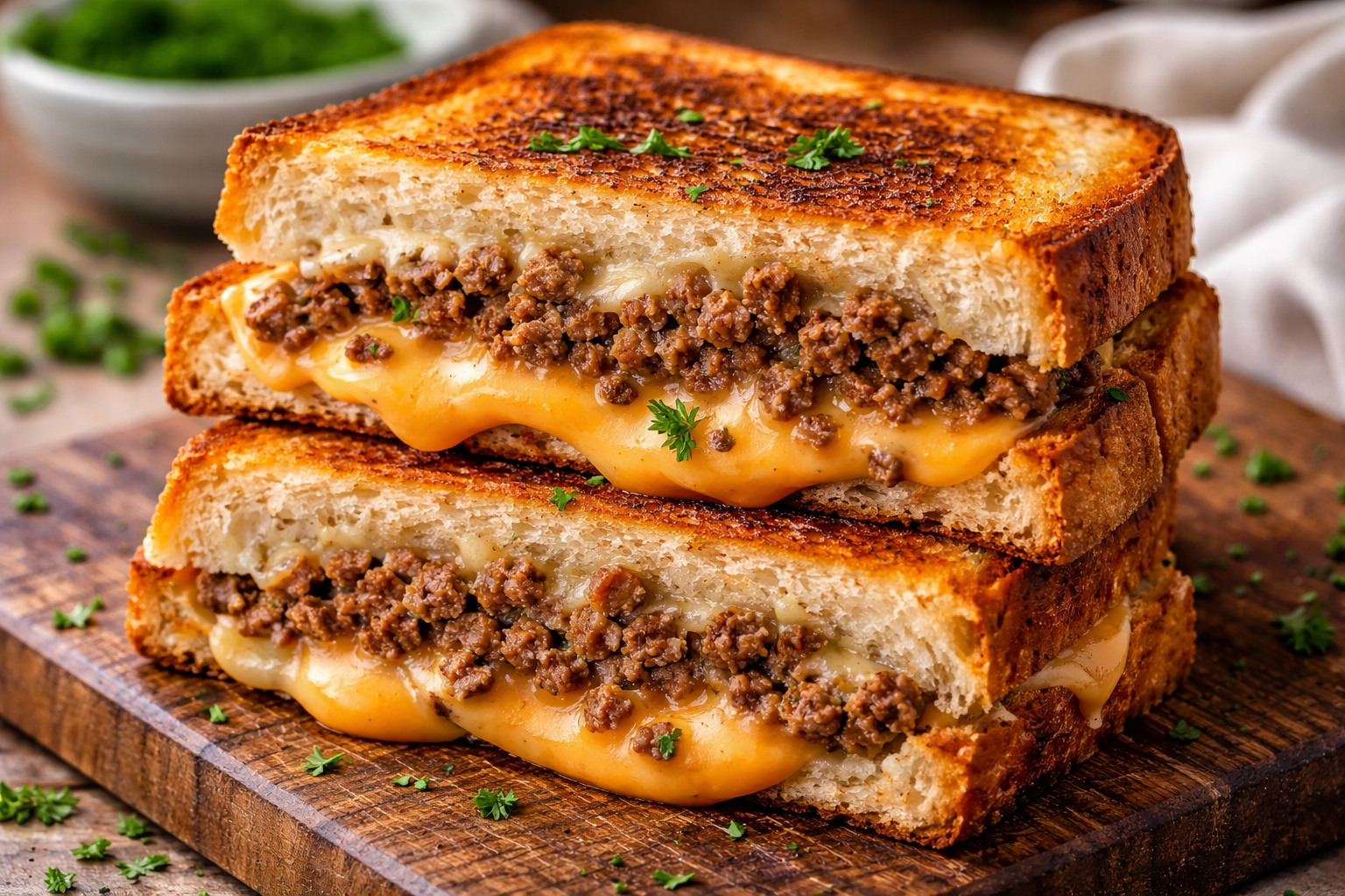 Close-up of cheesy ground beef meal with melted topping, served hot for a comforting dish. This Melt Recipe is ideal for a Hearty Lunch or dinner. A great example of Hamburger Meat Recipes, it works well for Dinner With Ground Beef. Included in Fun Easy Recipes and Beef Recipes For Dinner, it’s a satisfying Beef Dinner and part of popular Ground Beef Recipes and everyday Meat Recipes.