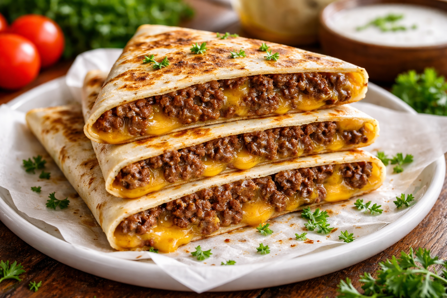 Smashburger Quesadillas – Fast Dinner Recipes Ground Beef (So Crispy!)