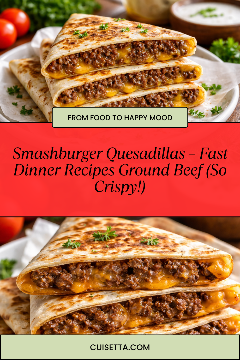 Smashburger Quesadillas – Fast Dinner Recipes Ground Beef (So Crispy!)